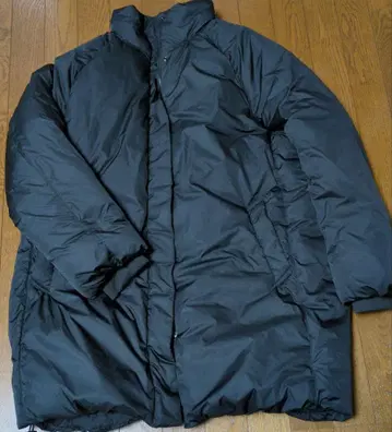 아메리칸 홀릭 블랙 미디엄 롱 다운 자켓