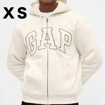 새상품 GAP 보아 안감 후드티 XS 치노 집업 후드티 아이보리