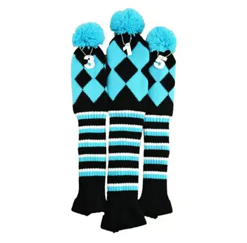 골프헤드커버 3개 스카이블루 드라이버커버 페어웨이 우드