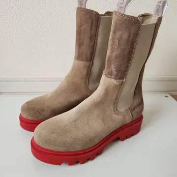 베이지 사이드 고어 부츠 36