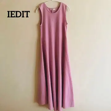 IEDIT 이디트 플레어 맥시 원피스 핑크 M