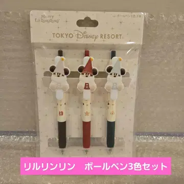 미사용 새상품 디즈니 크리스마스 2025 릴린링 3색 볼펜 3개 세트
