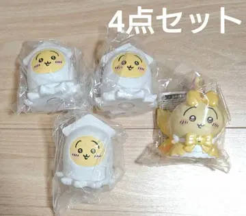 초 마법소녀 치이카와 소프트 비닐 피규어 오징어 토끼 4개 세트