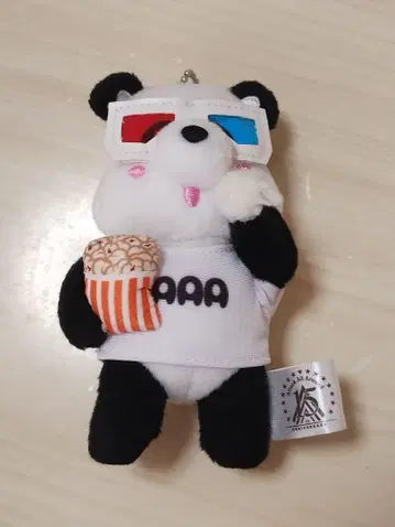팬더 봉제 인형 3D 안경 팝콘
