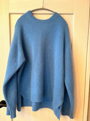 ELENDEEK 오버 사이즈 크루넥 스웨터 파랑