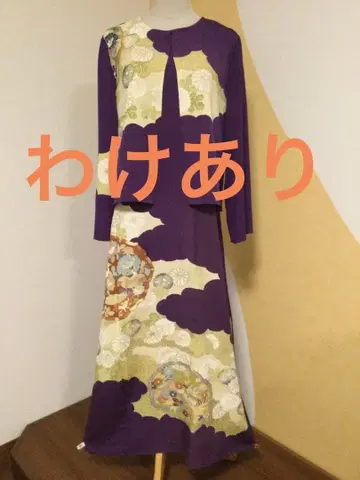 기모노 리메이크 이로도메소데로 만든 드레스 (볼레로 포함)