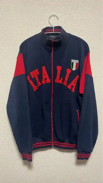 ITA LIA 트랙 자켓 플리스 저리 XL 네이비/레드