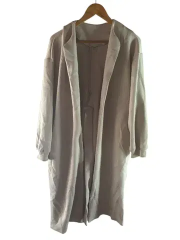 베이지 롱 코트 리브 포함