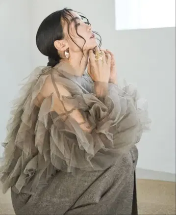 AIC. 튤 메니 프릴 상의