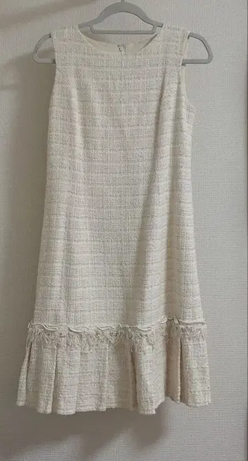 ANAYI 무릎 기장 트위드 A라인 원피스