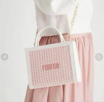 FURFUR 트위드 숄더백 토끼 온라인 한정판 컬러