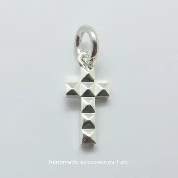 포인트 더하기 미니 스터드 크로스 펜던트 실버 925