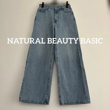 내추럴 뷰티 베이직 와이드 스트레이트 데님 팬츠 M