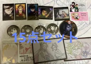 귀멸의 칼날 다이닝 행운권 도우마 폴라로이드풍 브로마이드 기유 캔뱃지 밤