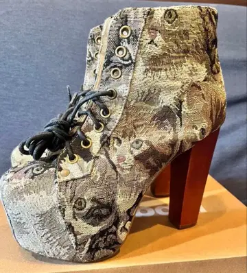 JEFFREY CAMPBELL 고양이 패턴 여성용 부츠