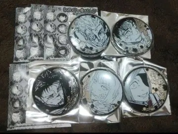 주술회전 실버 캔뱃지 은색 배지 옷코츠 유타 쿠기사키 노바라 5개 세트