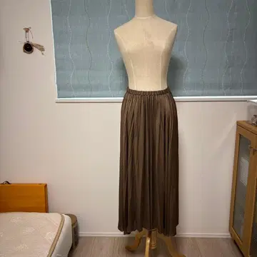 23구 VINGT-TROIS 브라운 플리츠 스커트 38