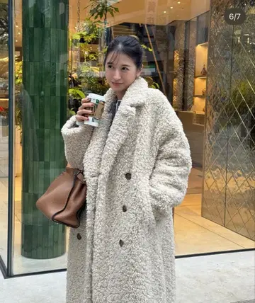 clane 보아 롱 코트 사이즈 1