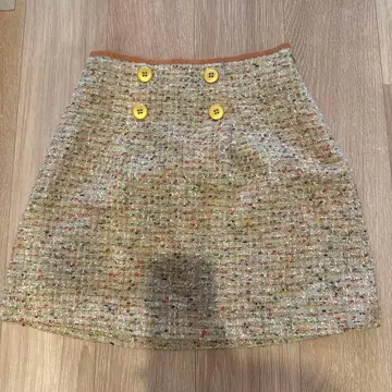 다색 트위드 미니 스커트 월드 골드 rubyrivet