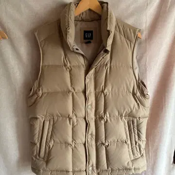 GAP 베이지 다운 베스트 M 남성용