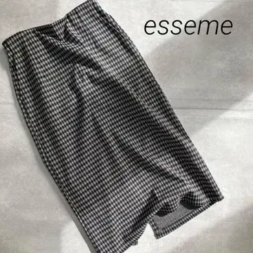 에심 이온 스타일 롱 스커트 체크 모노톤 빅 xl