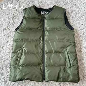 미사용 새상품! 카키 다운 베스트 L 다운 90%