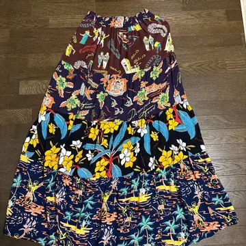 Sun Surf 플라워 프린트 롱 스커트