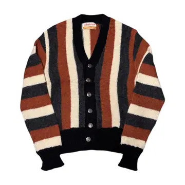 70s 얀센 jantzen 울 가디건 L 표기 멀티 컬러