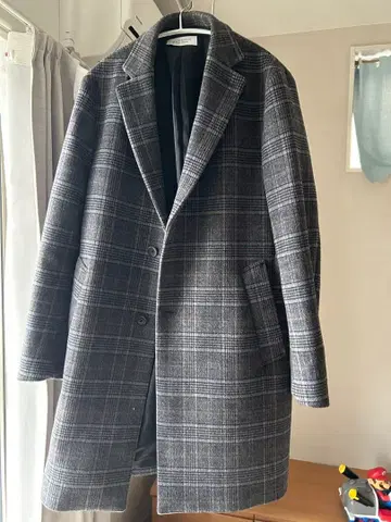 BEAUTY&YOUTH 체스터 코트 그레이 계열 체크