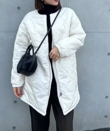 [ 새상품급 ] 충전솜 퀼트 x 보아 안감 리버서블 코트