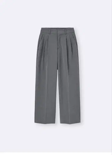 그레이 블랙 턱 와이드 팬츠