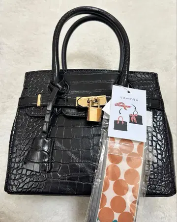 미사용급 악어 엠보싱 핸드백 2way 블랙