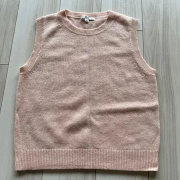 유니클로 c 유니클로 씨 베스트 캐시미어 크루넥 숏 스웨터 핑크 M