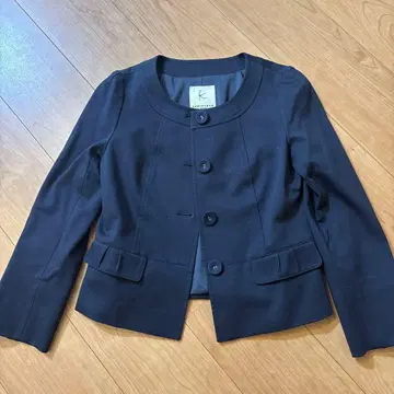 KUMIKYOKU 노카라 자켓 네이비 사이즈 2