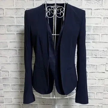 [ BEIGE, ] 베이지 얇은 소재 오피스 캐주얼 테일러드 자켓 네이비