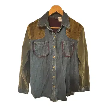 데님 코듀로이 셔츠