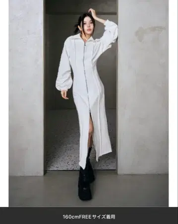 다리치 맨투맨 롱 원피스