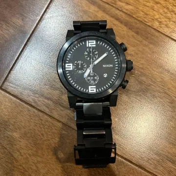 NOXIN 블랙 아날로그 크로노그래프 손목시계