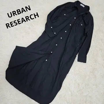 URBAN RESEARCH 네이비 셔츠 원피스 긴팔 프리 사이즈