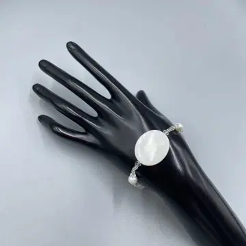 22미사용 진주와 쉘 팔찌