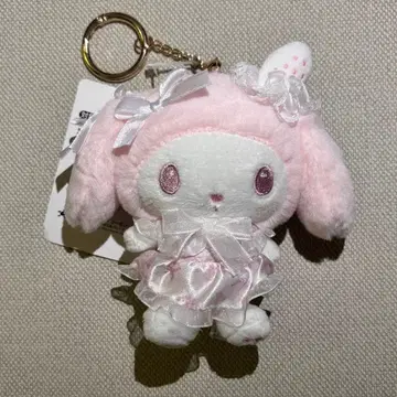 화이트 딸기 티 타임 마이멜로디 마스코트 홀더 산리오 화이트 딸기