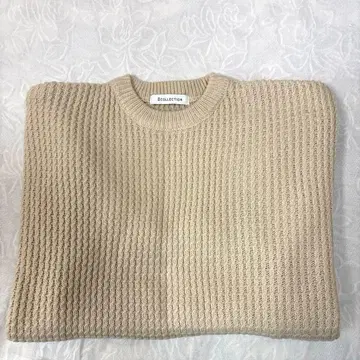 DCOLLECTION 베이지 크루넥 스웨터