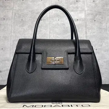 미사용급 MORABITO 프렐류드 밀리 블랙 핸드백 정가 35만