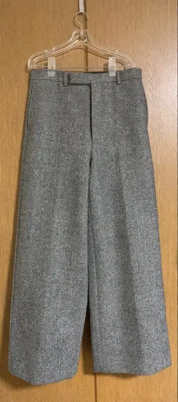 LITTLE BIG 그레이 헤링본 와이드 팬츠