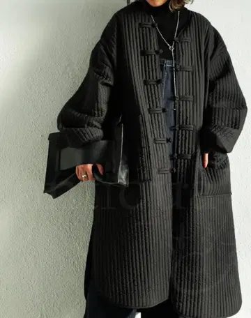 블랙 롱 코트 프리 사이즈