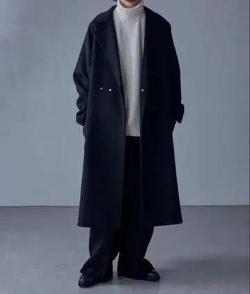 Luis 하이퀄리티 오버코트 블랙 S