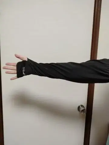 암커버 냉감 uv컷 루즈핏 롱 손가락 구멍 포함 자수