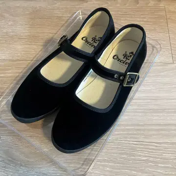 [ 새상품급 ] 오리지널 오르치발 스트랩 슈즈 벨벳 블랙