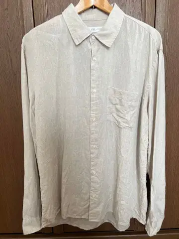 ZARA 린넨 100% 셔츠 베이지