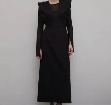 [ 아메리 Ameri ] 벌룬 숄더 드레스 원피스 S 블랙